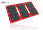Draagbare Zonneladerszak 4 Vouwen Rode Kleur Mobiel Photovoltaic het Laden Apparaat