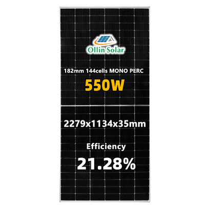kopen 36V maak Monocrystalline Zonnemachtscomité 540W 545W 550W waterdicht online manufacture